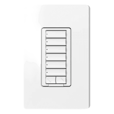 Botonera de pared seeTouch / 6 botones + subir/bajar / retroiluminada / 120 V~ 0.6 W / RF a 9 m de repetidor / color taupe / RadioRA 2 RRDW6BRLTP LUTRON ELECTRONICS