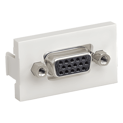 Inserto Plano / Acoplador VGA Hembra-Hembra 15 Pines / ABS / Blanco Mate / 1.64' x 0.70' x 0.89' CHD15HDCIWY PANDUIT