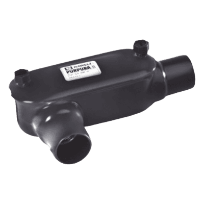 Caja Condulet tipo T / Recubrimiento PVC 40 mils / Rosca NPT 3/4" (19 mm) / Aluminio Diecast / IK09 / 0.26 kg OT-0087-PC RAWELT