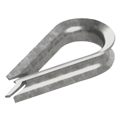 Guardacabo para Cable de Acero / 3/8" (9.5 mm) / Resistencia 4900 kg / Galvanizado por Inmersión / Diseño Ovalado