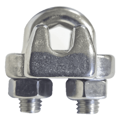 Nudo Perro Abrazadera / Acero Inoxidable / Cable 3/8" / Carga Pesada / Torre y Mástil