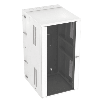 Gabinete de Montaje en Pared / 26 UR / 19in / 762mm Profundidad / 2.5ft / Puerta con Ventana / 350lb Capacidad / Acero / Blanco PZWMC2630WH PANDUIT