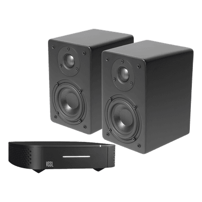 Kit Amplificador VSSL de 1 Zona + Altavoz De Estantería Color Negro De TruAudio A1-CT4 VSSL