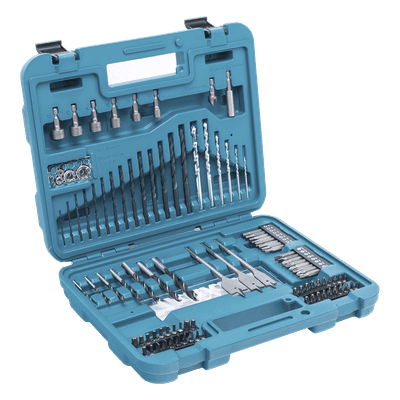 Juego de accesorios multipropósito / 100 piezas / Brocas y puntas para metal, concreto y madera / Maletín organizador D-47248 MAKITA
