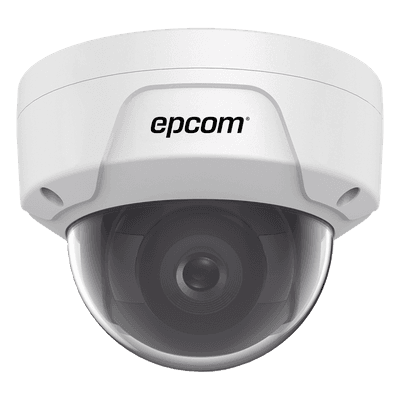 Cámara Domo IP / 4 Megapixel / Lente 2.8 mm / IR 30 m (98.4 ft) / WDR 120 dB / IP67 / IK10 / PoE