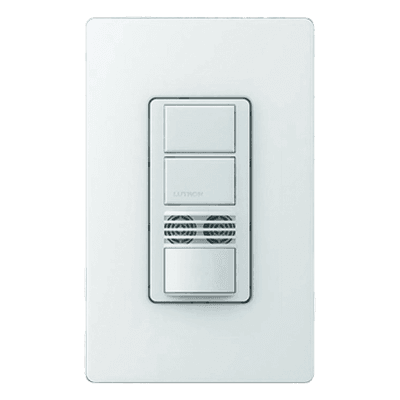 Interruptor de Pared con Sensor de Ocupación / Doble Tecnología PIR y Ultrasónico / Dos Circuitos Independientes / 120-277 V / Cobertura 81 m² (872.3 ft²) MSB202SW LUTRON ELECTRONICS
