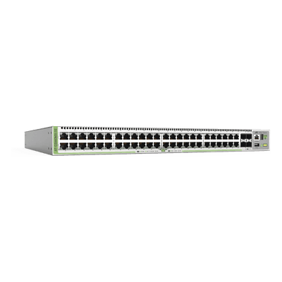 Switch Apilable L3 lite, 48 puertos 10/100/1000-T, 4 puertos SFP+ 10G AT-GS980MX-52-10 ALLIED TELESIS