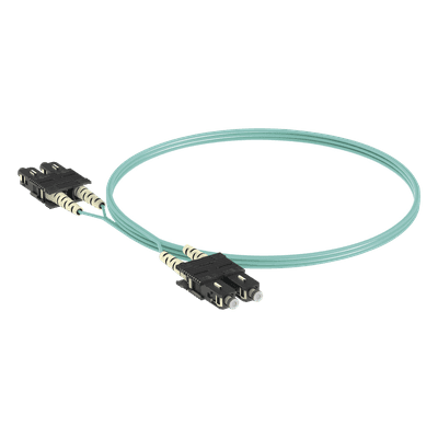 Jumper de Fibra Óptica / Multimodo OM4 50/125 / SC-SC Duplex / OFNR Riser / Aqua / 3 m (9.84 ft) FZ23RSNSNSNM003 PANDUIT