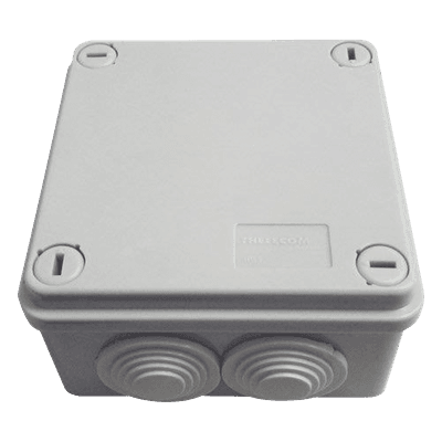 Caja Estanca / IP55 / IK08 / 6 Entradas 3/4' / 100x100x50 mm (3.94x3.94x1.97') / ABS Gris TH-CJE THORSMAN