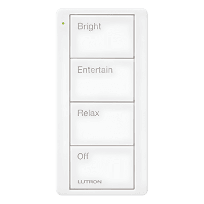 Control Remoto Inalámbrico / 4 Botones Programables / RF Clear Connect / Alcance 18 m (59.1 ft) / Batería 10 Años PJ24BGWHP03 LUTRON ELECTRONICS