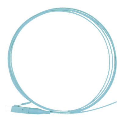 Pigtail de Fibra Óptica / LC UPC Simplex / OM3 50/125 / PVC / 1 m (3.28 ft) / Aqua LP-FOM3-LC-01 LINKEDPRO BY EPCOM
