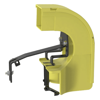 Accesorio de Bajada para Canaleta / Compatible 4x4, 6x4, 12x4, 24x4 / Reducción a 2x2 / Radio de Curvatura 50.8 mm / Color Amarillo FRSPJ2X2LYL PANDUIT