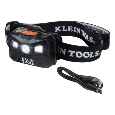 Lámpara Frontal LED Recargable / 400 Lúmenes / 3 Modos de Iluminación / Autonomía 22 h / Sensor de Luz Automático / Ángulo 64° Ajustable 56048 KLEIN TOOLS