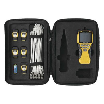 Probador de Cables / LCD Retroiluminada / Coaxial, RJ11, RJ12, RJ45 / Longitud 2000 ft / PoE / Generador de Tono / Test-n-Map VDV501-853 KLEIN TOOLS
