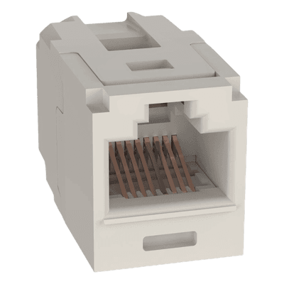 Módulo Acoplador / Cat 6 / RJ45 a RJ45 / Mini-Com / 50 μin Oro / -10°C a 65°C / 2500 Ciclos / Blanco Mate