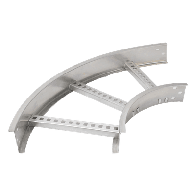 Curva Horizontal de Aluminio / Perfil Z / Peralte 3 1/4" (82.55 mm) / Ancho 12" (304.8 mm) / Radio 8" (203.2 mm) / 90° CHC908R8X12AK CHAROFIL