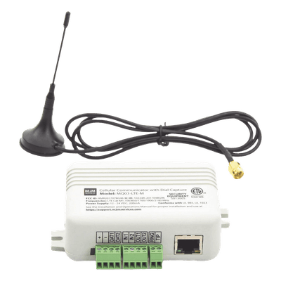 Comunicador de Alarma Dual / Ethernet + 4G LTE/5G / 2 Entradas y 2 Salidas / 64 Zonas / 100 Usuarios MQ03-LTE-M-LAN M2M SERVICES