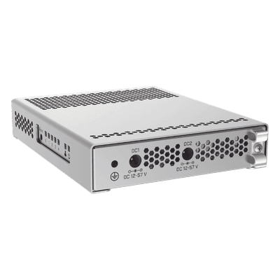Switch administrable / Dual OS / 1x RJ45 1G / 4x SFP+ 10G / Sin ventilador / 10W máx CRS305-1G-4S+IN MIKROTIK