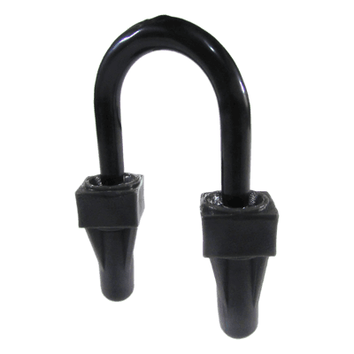 Abrazadera U / Pata Larga / Recubrimiento PVC 40 mils / Tubo 3/4" (19 mm) / Acero Galvanizado / UL 203 / NEMA RN-1 / IK09 AU-100-PC RAWELT