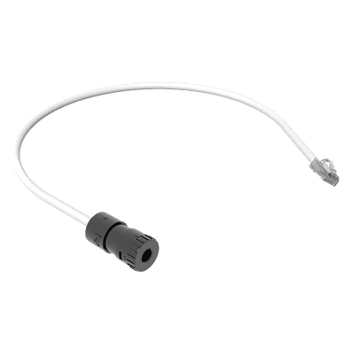 Cable de Conexión en Campo Jack a Plug RJ45 / Cat 6A / CMP Plenum / 0.5 m (1.64 ft) / Blanco FC-ICCP0.5MWH PANDUIT