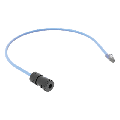 Cable de Conexión Jack a Plug RJ45 / Cat 6A / CMP Plenum / 0.5 m (1.64 ft) / Azul FC-ICCP0.5MBU PANDUIT