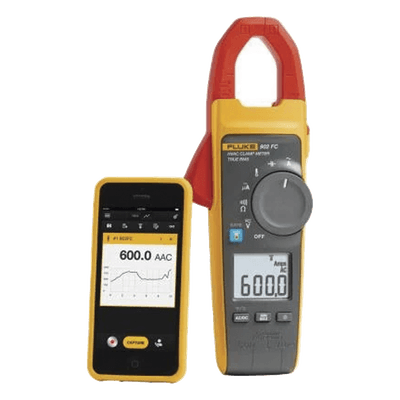 Pinza Amperimétrica / RMS Verdadero / 600A CA / Temperatura -10°C a 400°C / Capacitancia 1000µF / Inalámbrico / CAT III 600V CAT IV 300V FLUKE-902FC FLUKE