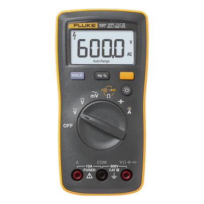 Multímetro Digital Compacto / 6000 Cuentas LED / CAT III 600 V / Rango Automático / Resistencia a Caídas 1 m (3.3 ft) FLUKE-107ESP FLUKE