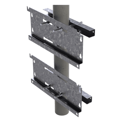 Herraje de Fijación para Gabinete / Compatible 16U y 24U / Acero Galvanizado / Pared, Poste o Torre LP-FORTE-16U-BRA-R2 LINKEDPRO BY EPCOM