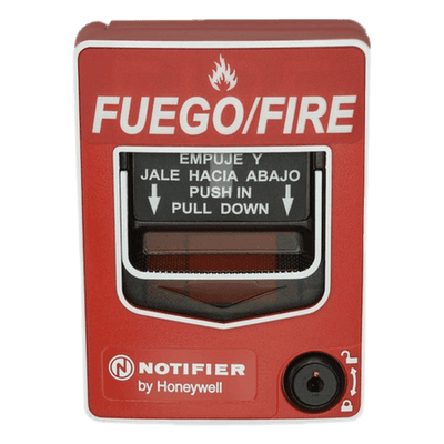 Estación Manual de Alarma Direccionable / Doble Acción / LED Bicolor / Terminales 12 AWG / ADA / Texto Español y Braille NBG-12LXSP NOTIFIER