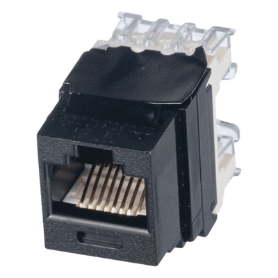 Conector Jack RJ45 Cat6 / 250 MHz / 50μ Oro / PoE++ 802.3bt / 22-26 AWG / 19in Rack DRJ688TGBL PANDUIT