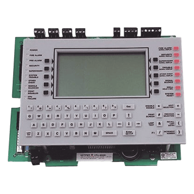 Unidad Central de Procesamiento / Pantalla LCD 640 Caracteres / Teclado QWERTY / 10 Lazos SLC / 3180 Dispositivos / Red 200 Nodos CPU2-3030D NOTIFIER