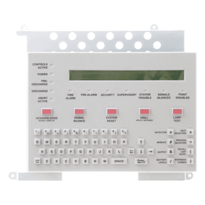 Teclado con Pantalla LCD / 80 Caracteres Retroiluminada / Teclado QWERTY Completo / 24 VCD / para Paneles de Detección de Incendio Serie ONYX KDM-R2 NOTIFIER