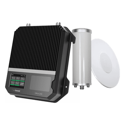 Amplificador de Señal Celular Empresarial / 2G 3G 4G VoLTE / Cobertura 1,600 m² (17,222 ft²) / 4 Antenas / Doble Enlace Ascendente / Diseño EE.UU. 531-047 WILSONPRO / WEBOOST