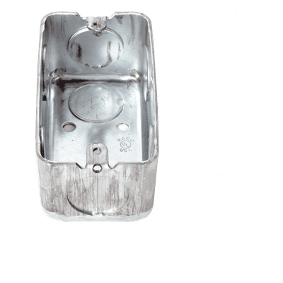 Caja Utilitaria Galvanizada / 4x2 in / 7 Entradas 3/4 in / Profundidad 1.875 in / Resistencia al Fuego 2 h HUB-663 RACO