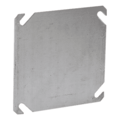 Tapa Ciega Cuadrada / 4 Pulgadas / Acero Galvanizado / 0.286 kg / Cajas 4"x2" HUB752 RACO