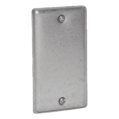 Tapa Ciega para Caja de Mano / 4 Pulgadas / Acero Galvanizado / Diseño Troquelado / Esquinas Redondeadas HUB860 RACO