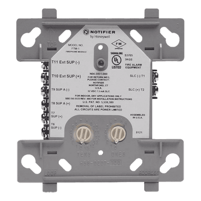 Módulo de Control Direccionable / Teléfono de Bomberos / 2 Circuitos Estilo Y/Z / FlashScan / Alimentación SLC 2 Hilos FTM-1 NOTIFIER