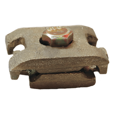 Abrazadera mecánica para tierra / Bronce / Tornillo hexagonal tropicalizado 3/8" x 3/4" TG-M02-30 TOTAL GROUND