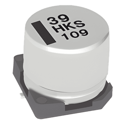 Capacitor Electrolítico SMT / 1 µF / Bajo ESR 0.12-0.28 / Rango -55°C a +105°C / Resistencia Soldadura 250°C CAEL-25 RAMSEY