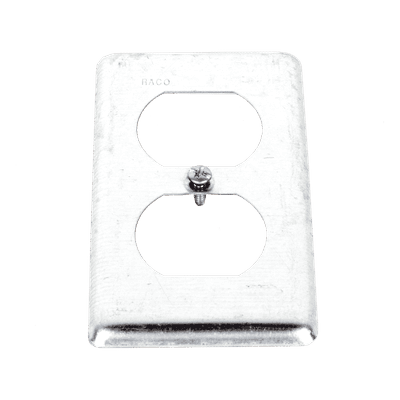 Tapa Metálica para Receptáculo Dúplex / 4.188 x 2.313 in / Cajas de Mano y Placas de Pared HUB-864 RACO