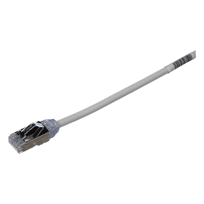 Patch Cord Cat6A / 28 AWG Diámetro Reducido / S/FTP Blindado / CM/LS0H / 20 cm (0.66 pies) / Gris STP28X0.2MIG PANDUIT