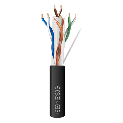 Carrete de Cable Cat6 / 305 m (1000 pies) / Calibre 24 AWG / Exterior UV / -20°C a 60°C / 400 MHz / RoHS 5110-1008 GENESIS
