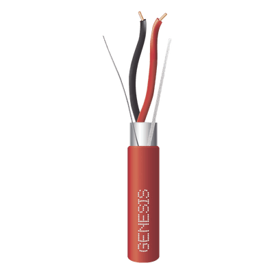 Cable de Alarma Blindado / 2x14 AWG / Riser FPLR / 152 m (500 ft) / Impedancia 33Ω / Rojo 4408-5004 GENESIS
