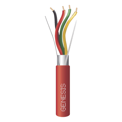Cable Riser para Sistemas de Detección de Incendio / 4x18 AWG / Blindado / FPLR / 152 m (500 ft) / Rojo 4403-5504 GENESIS