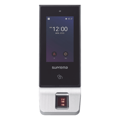 Terminal de Control de Acceso / Multitecnología / Huella / RFID Mifare / Bluetooth / Pantalla Táctil 4' / IP65 / PoE XS2OAPB SUPREMA