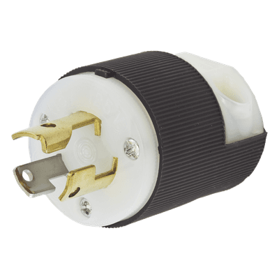 Clavija Industrial con Bloqueo de Media Vuelta / 15 A 125 V CA / 2 Polos 3 Hilos / NEMA L5-15P / -40°C a 75°C / 2.00 in x 1.53 in