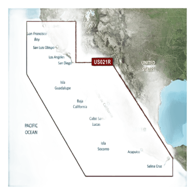Mapa VUS021R US, Mendocino, Salina Cruz y costas mexicanas. 10-C0722-00 GARMIN