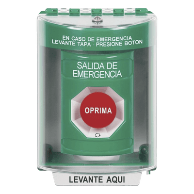 Botón Multipropósito / Salida de Emergencia / Girar para Reset / 2 Relevadores NO/NC / Interior-Exterior / Policarbonato SS2171EX-ES STI