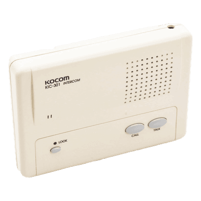 Intercomunicador Manos Libres / 1 Extensión / Alcance 200 m (656.2 ft) / Cable 2 Hilos / Montaje en Pared KIC-301 SYSCOM