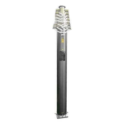 Mástil Telescópico Neumático / 15 m (49.2 ft) / Carga 15 kg / Viento 80 km/h / Aluminio 6063 / IP65 TELEMASTN15 SYSCOM TOWERS